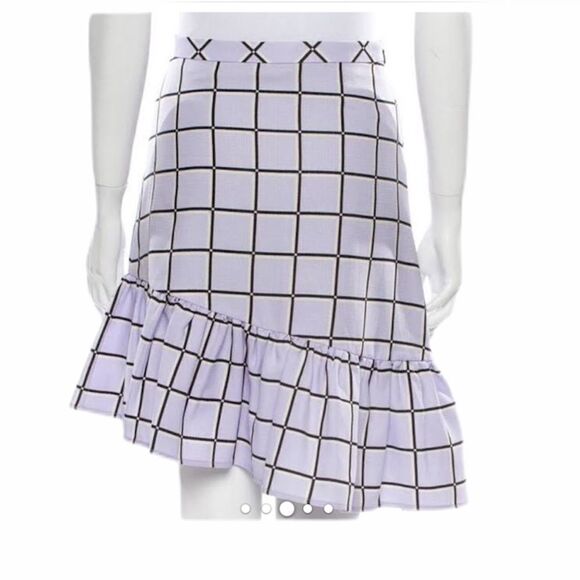 Vivienne Hu Asymmetrical Ruffle Hem Mini Skirt Size 2 New Without Tag - Picture 1 of 3